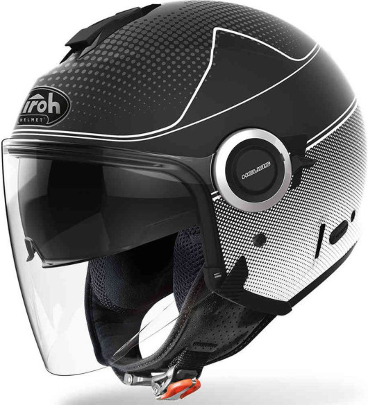 Casca Moto Jet Helios Map Black Matt