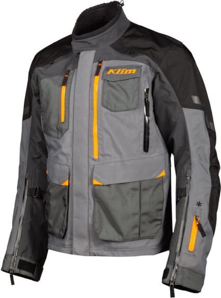 Geaca Moto Textil Textil Touring Carlsbad Asphalt/Strike Orange