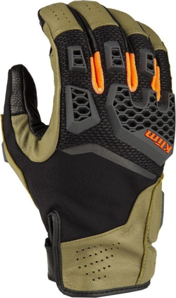 Manusi Moto Piele/Textil Touring Baja S4 Sage/Strike Orange