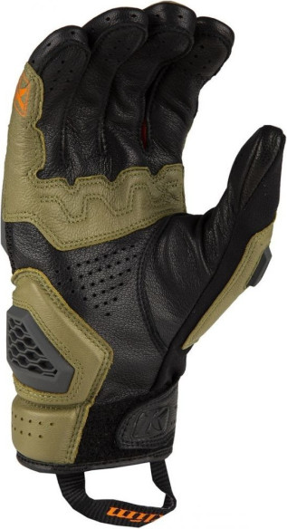 Manusi Moto Piele/Textil Touring Baja S4 Sage/Strike Orange