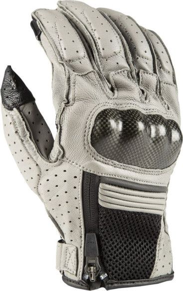 Manusi Moto Piele Touring Induction Scurte Gri