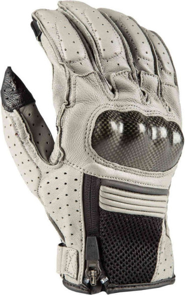 Manusi Moto Piele Touring Induction Scurte Gri