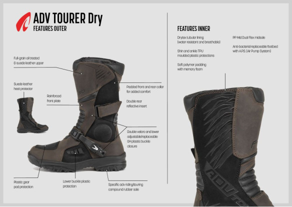 Cizme Moto Touring Waterproof Adv Tourer Black
