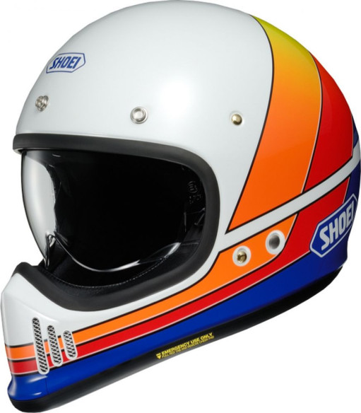 Casca Moto Retro EX-Zero Equation TC-2 multicolor/alb