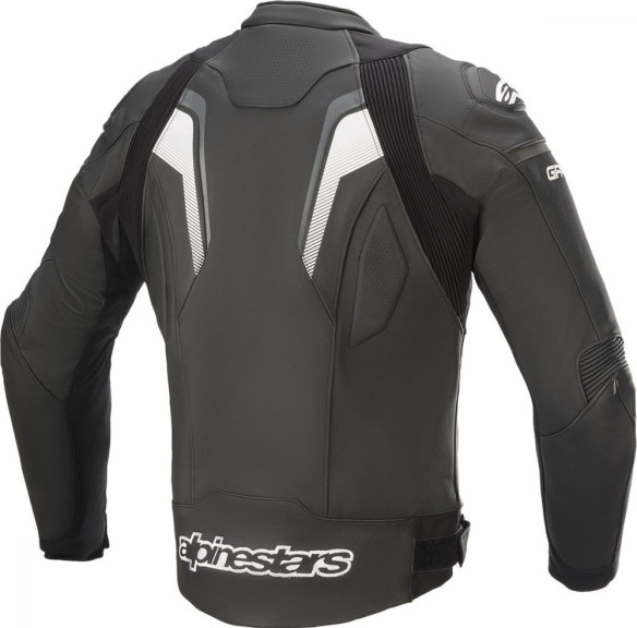 Geaca Moto Piele GP PLUS R V3 Black/Dark Grey/White
