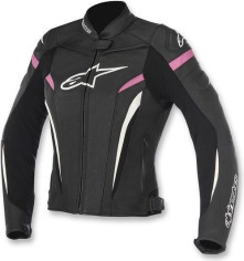 Geaca Moto Piele Dama STELLA GP PLUS R V3 Black/Fuchsia