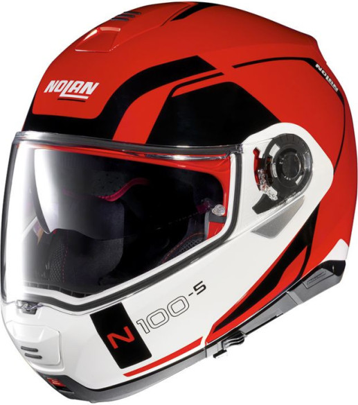 Casca Flip-Up N 100-5 Consistency N-Com Corsa Rosu