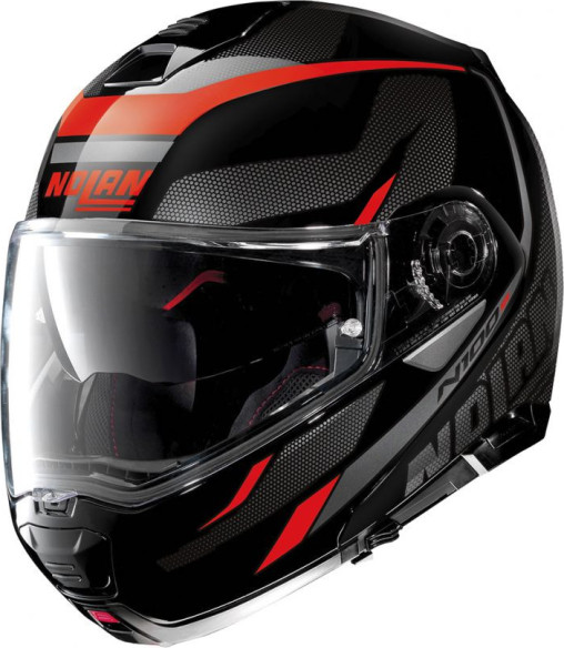 Casca Flip-Up N 100-5 Lumiere N-Com Negru Lucios