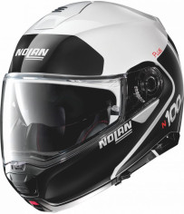 Casca Flip-Up N 100-5 Plus Distinctive N-Com Alb Lucios