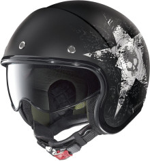 Casca Open-Face N 21 Star Skull Negru