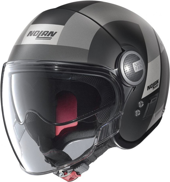 Casca Open-Face N 21 Visor Spheroid Negru/Gri