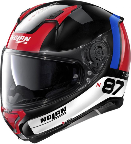 Casca Full-Face N 87 Plus Distinctive N-Com 028 Negru Lucios