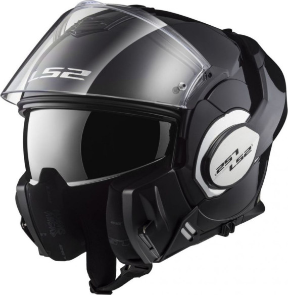 Casca Moto Flip-Up FF399 Valiant Gloss Black