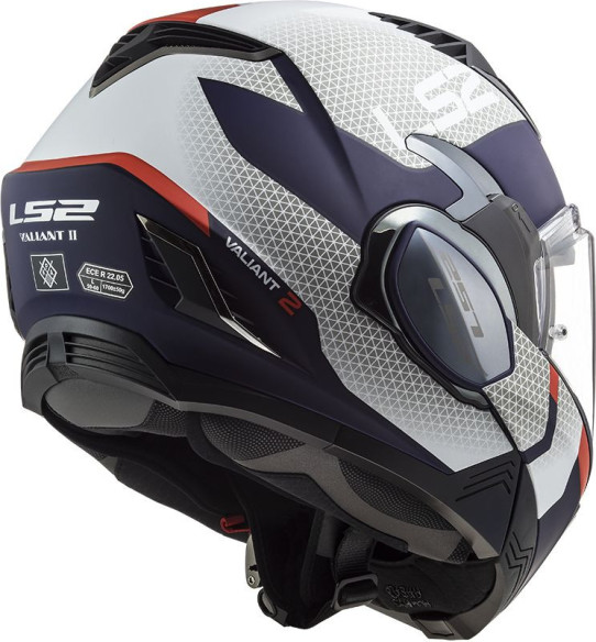 Casca Moto Flip-Up FF900 Valiant Ii Citius Gloss White Blue