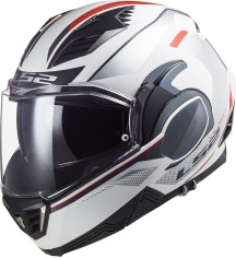 Casca Moto Flip-Up FF900 Valiant Ii Hub Gloss White Silver