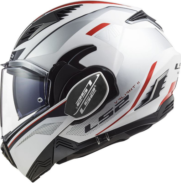 Casca Moto Flip-Up FF900 Valiant Ii Hub Gloss White Silver
