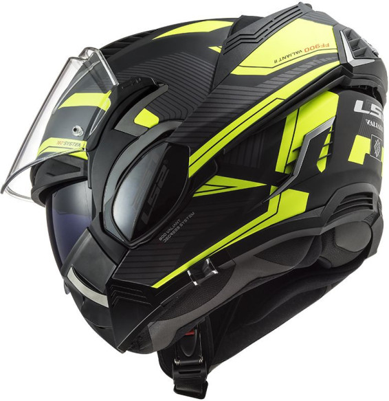 Casca Moto Flip-Up FF900 Valiant Ii Revo Matt Black H-V Yellow