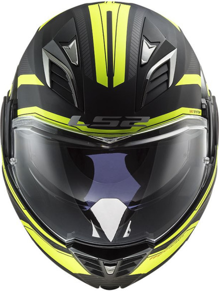 Casca Moto Flip-Up FF900 Valiant Ii Revo Matt Black H-V Yellow