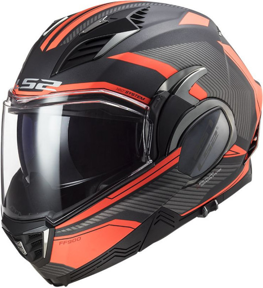 Casca Moto Flip-Up FF900 Valiant Ii Revo Matt Titanium Fluo Orange