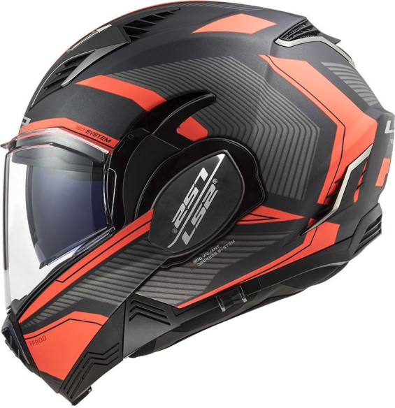 Casca Moto Flip-Up FF900 Valiant Ii Revo Matt Titanium Fluo Orange