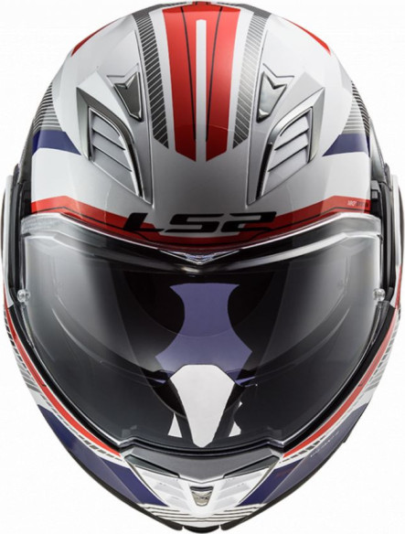 Casca Moto Flip-Up FF900 Valiant Ii Revo White Red Blue