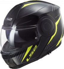 Casca Moto Flip-Up FF902 Scope Skid Negru H-V Galben