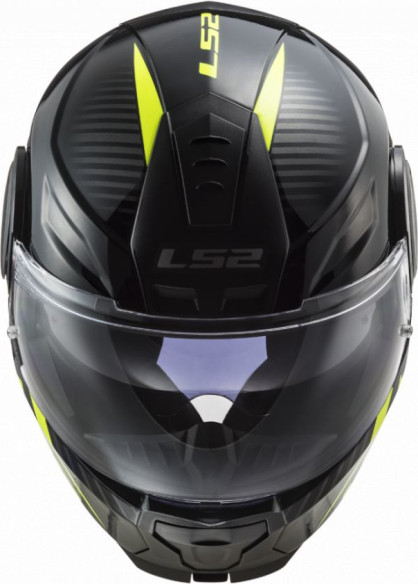 Casca Moto Flip-Up FF902 Scope Skid Negru H-V Galben