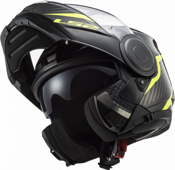 Casca Moto Flip-Up FF902 Scope Skid Negru H-V Galben