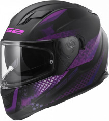 Casca Moto Full-Face Dama FF320 Stream Evo Lux Negru Roz