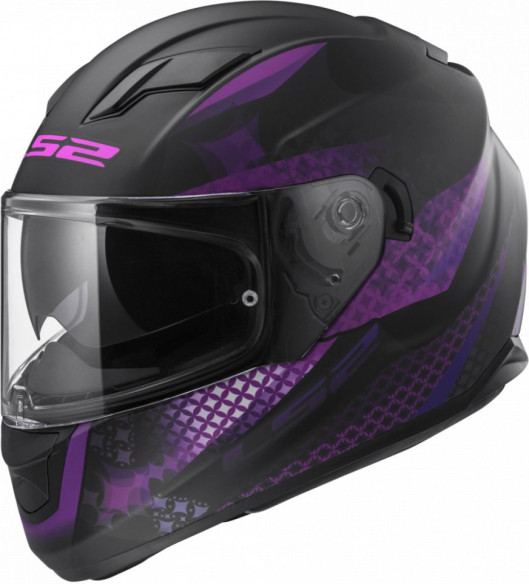 Casca Moto Full-Face Dama FF320 Stream Evo Lux Negru Roz