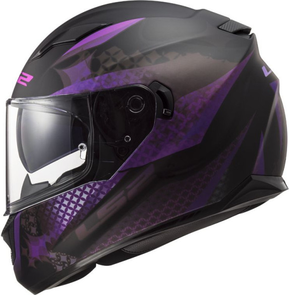 Casca Moto Full-Face Dama FF320 Stream Evo Lux Negru Roz