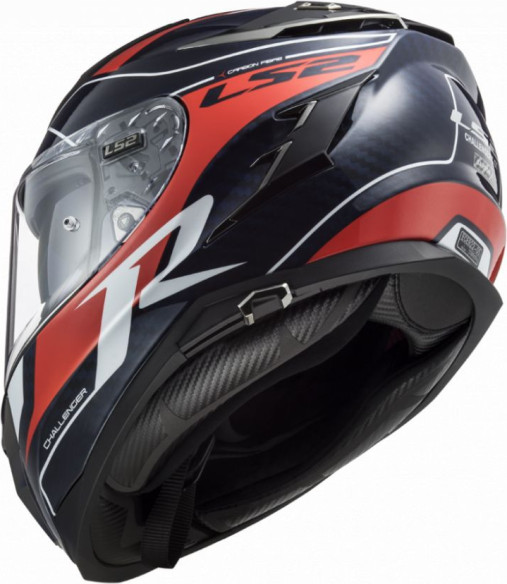 Casca Moto Full/Face FF327 Challenger C Grid Blue Carbon Red