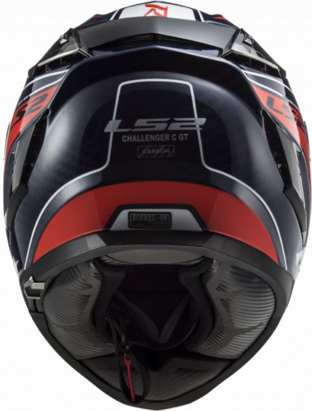 Casca Moto Full/Face FF327 Challenger C Grid Blue Carbon Red