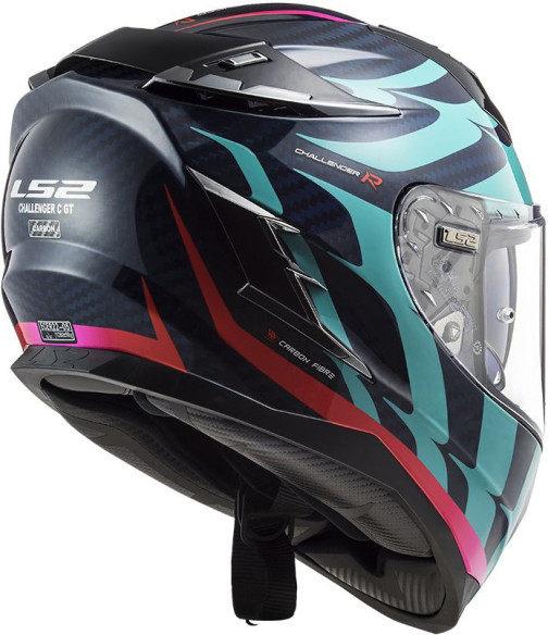 Casca Moto Full/Face FF327 Challenger CT2 Flames BLUE CARBON RED
