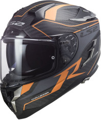Casca Moto Full/Face FF327 Challenger CT2 Grid Matt Carbon Portocaliu