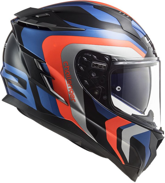 Casca Moto Full/Face FF327 Challenger Galactic C GL.Albastru Portocaliu