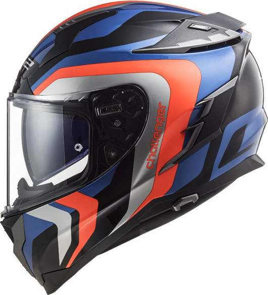 Casca Moto Full/Face FF327 Challenger Galactic C GL.Albastru Portocaliu