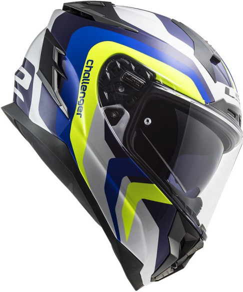 Casca Moto Full/Face FF327 Challenger Galactic GL.White Yel. Blue