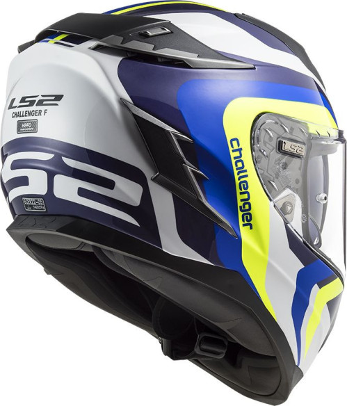 Casca Moto Full/Face FF327 Challenger Galactic GL.White Yel. Blue