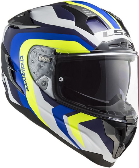 Casca Moto Full/Face FF327 Challenger Galactic GL.White Yel. Blue