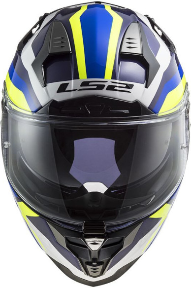 Casca Moto Full/Face FF327 Challenger Galactic GL.White Yel. Blue