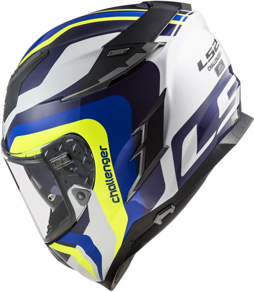 Casca Moto Full/Face FF327 Challenger Galactic GL.White Yel. Blue
