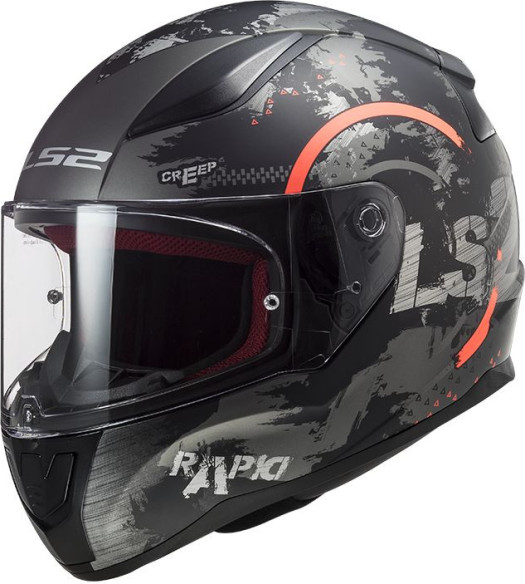 Casca Moto Full/Face FF353 Rapid Circle Titanium Fluo Portocaliu