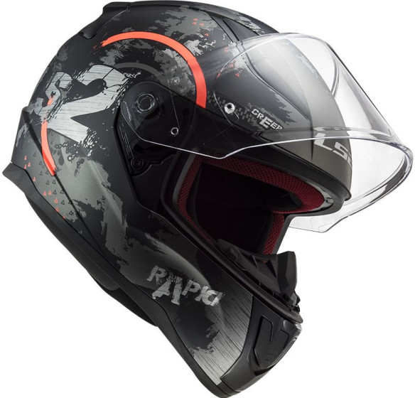 Casca Moto Full/Face FF353 Rapid Circle Titanium Fluo Portocaliu