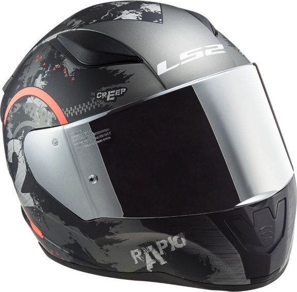 Casca Moto Full/Face FF353 Rapid Circle Titanium Fluo Portocaliu