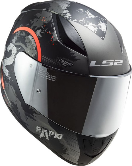 Casca Moto Full/Face FF353 Rapid Circle Titanium Fluo Portocaliu