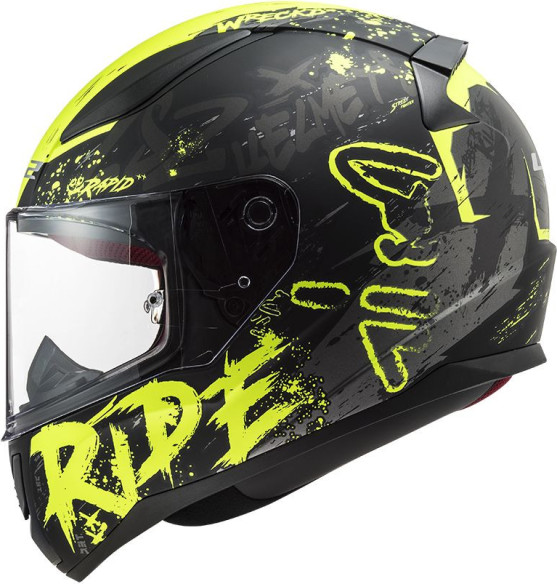 Casca Moto Full/Face FF353 Rapid Naughty Matt Black H/V Yellow