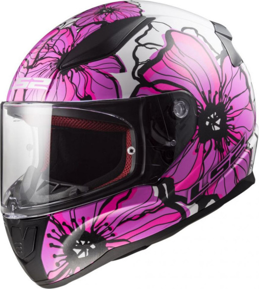 Casca Moto Full-Face Dama FF353 Rapid Poppies Roz