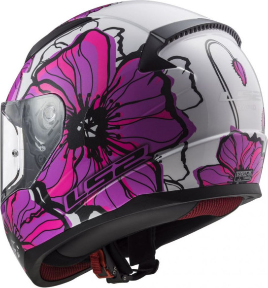 Casca Moto Full-Face Dama FF353 Rapid Poppies Roz
