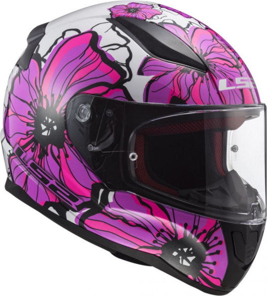 Casca Moto Full-Face Dama FF353 Rapid Poppies Roz